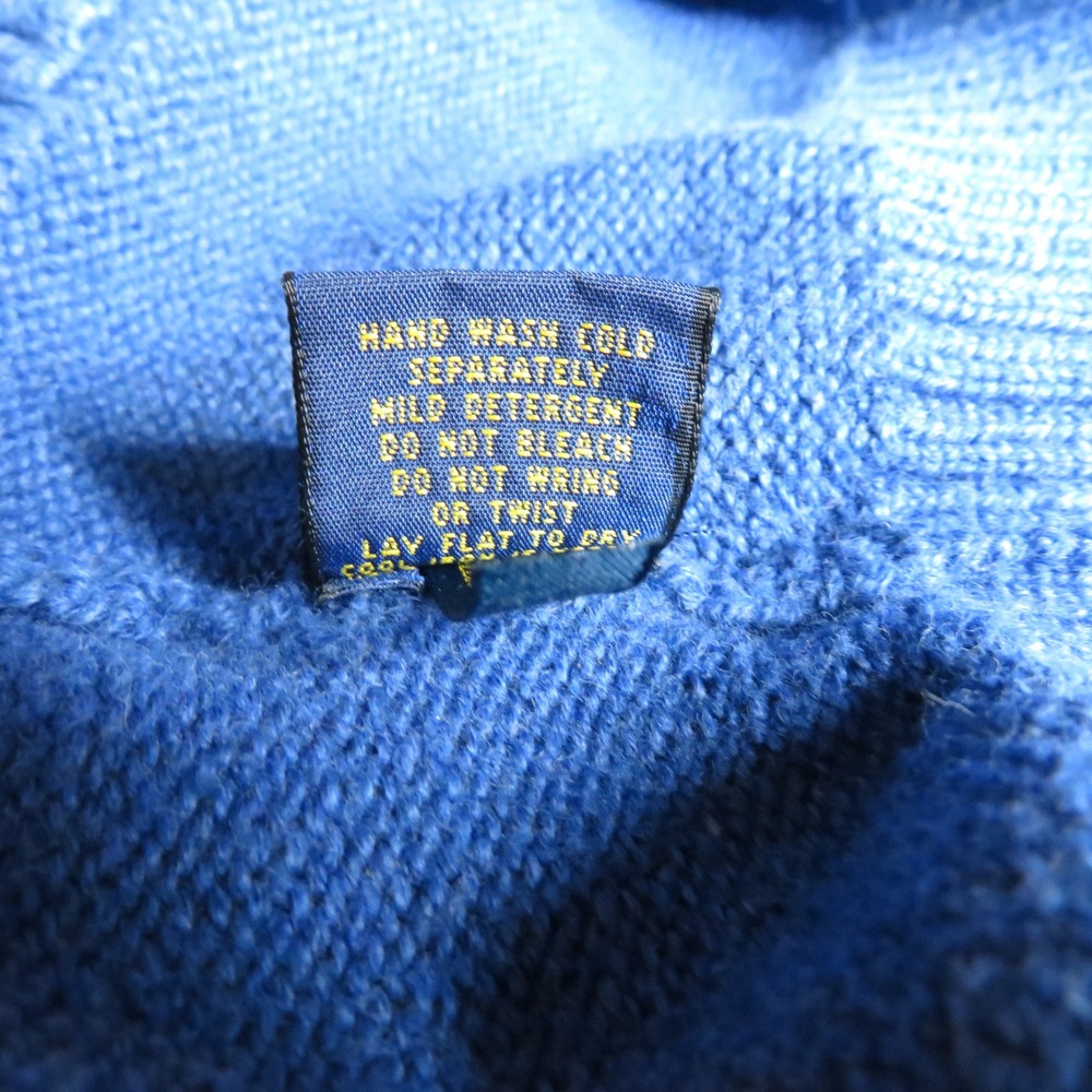 Polo Ralph Lauren Mens Blue Cotton Half Zip Sweater Size L - Picture 6 of 10